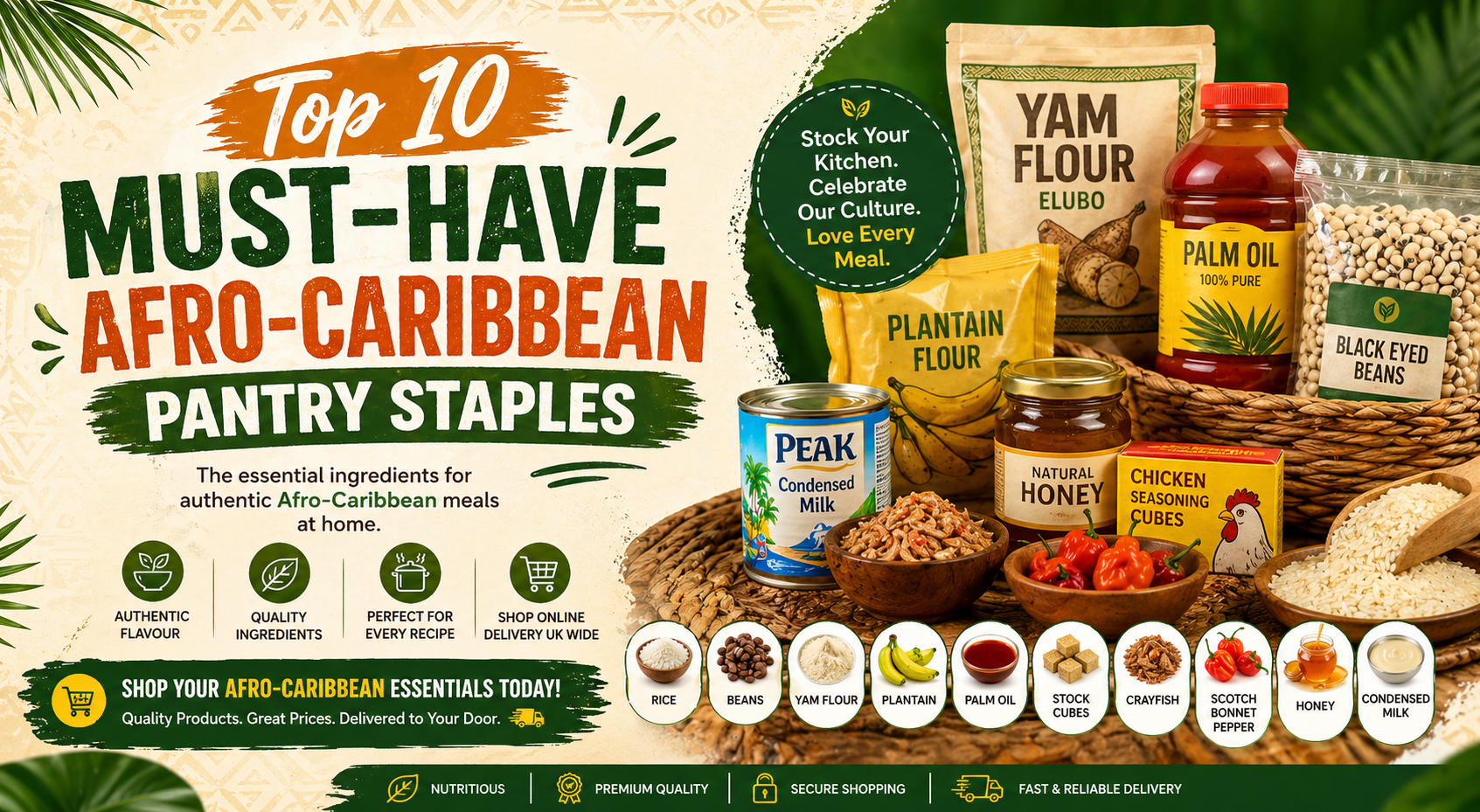 Top 10 Must-Have Afro-Caribbean Pantry Staples